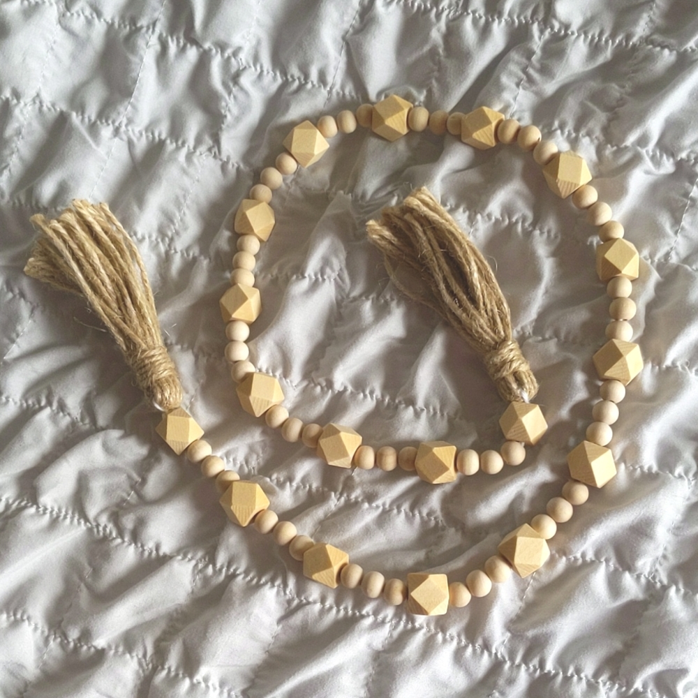28" geometric bead garland